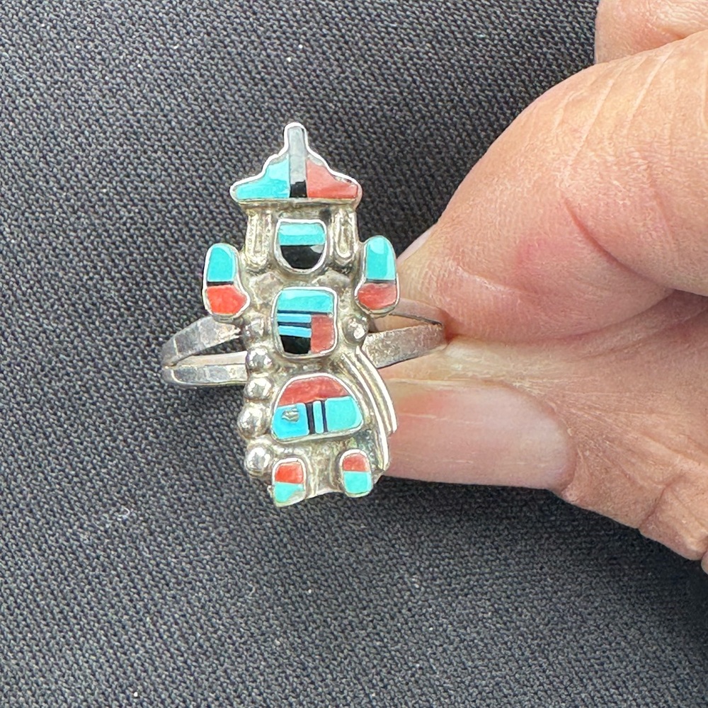 Silver and Turquoise Inlay Ring